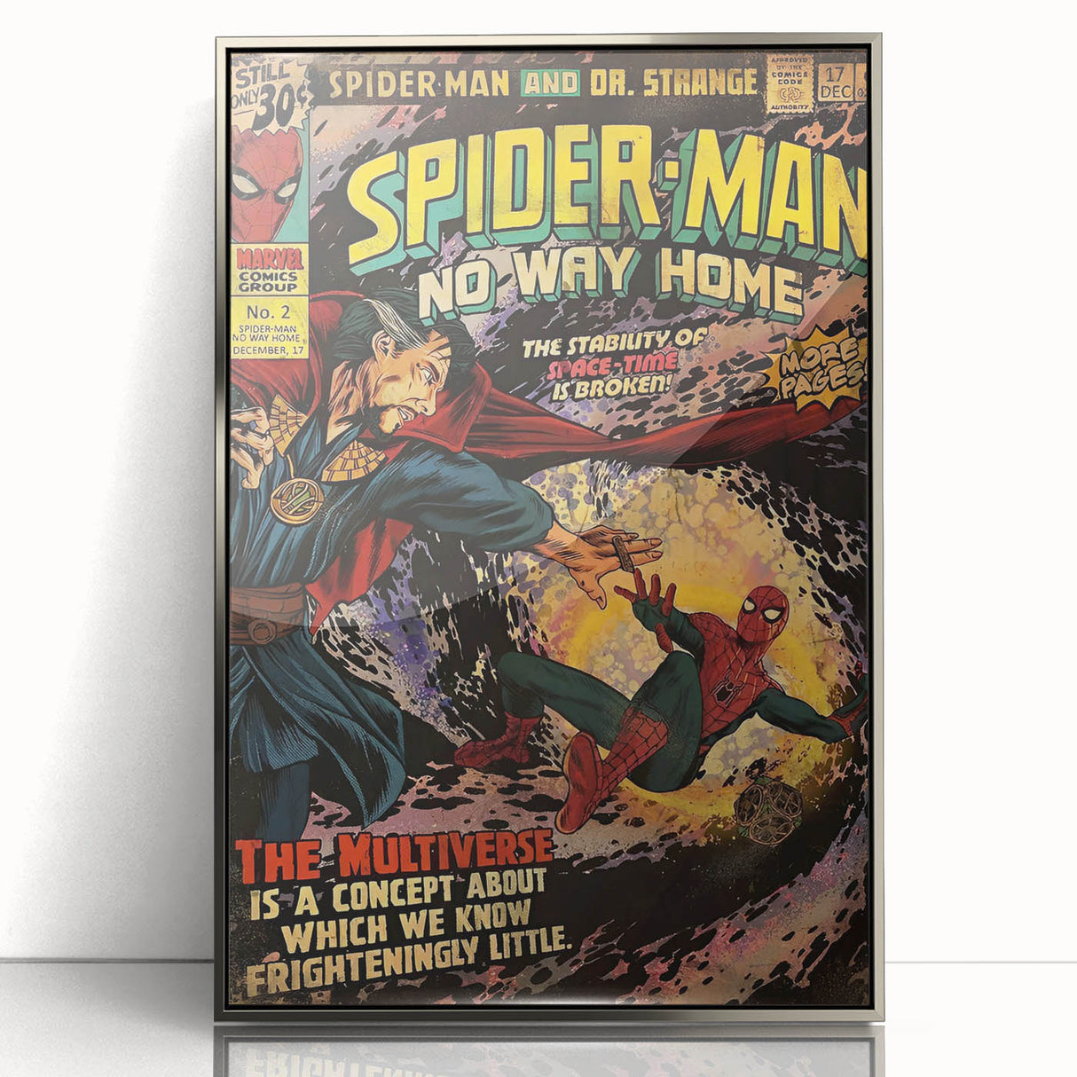Collectible Comic Canvas Art – Spider-Man Vintage Comics Poster