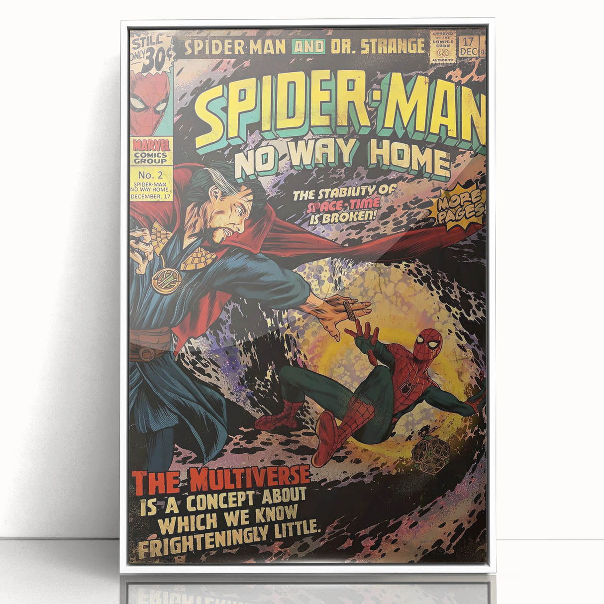 Collectible Comic Canvas Art – Spider-Man Vintage Comics Poster