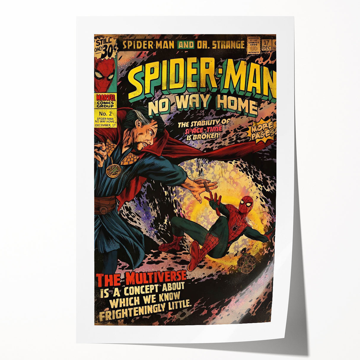Collectible Comic Canvas Art – Spider-Man Vintage Comics Poster