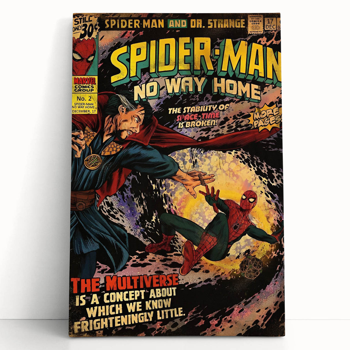 Collectible Comic Canvas Art – Spider-Man Vintage Comics Poster