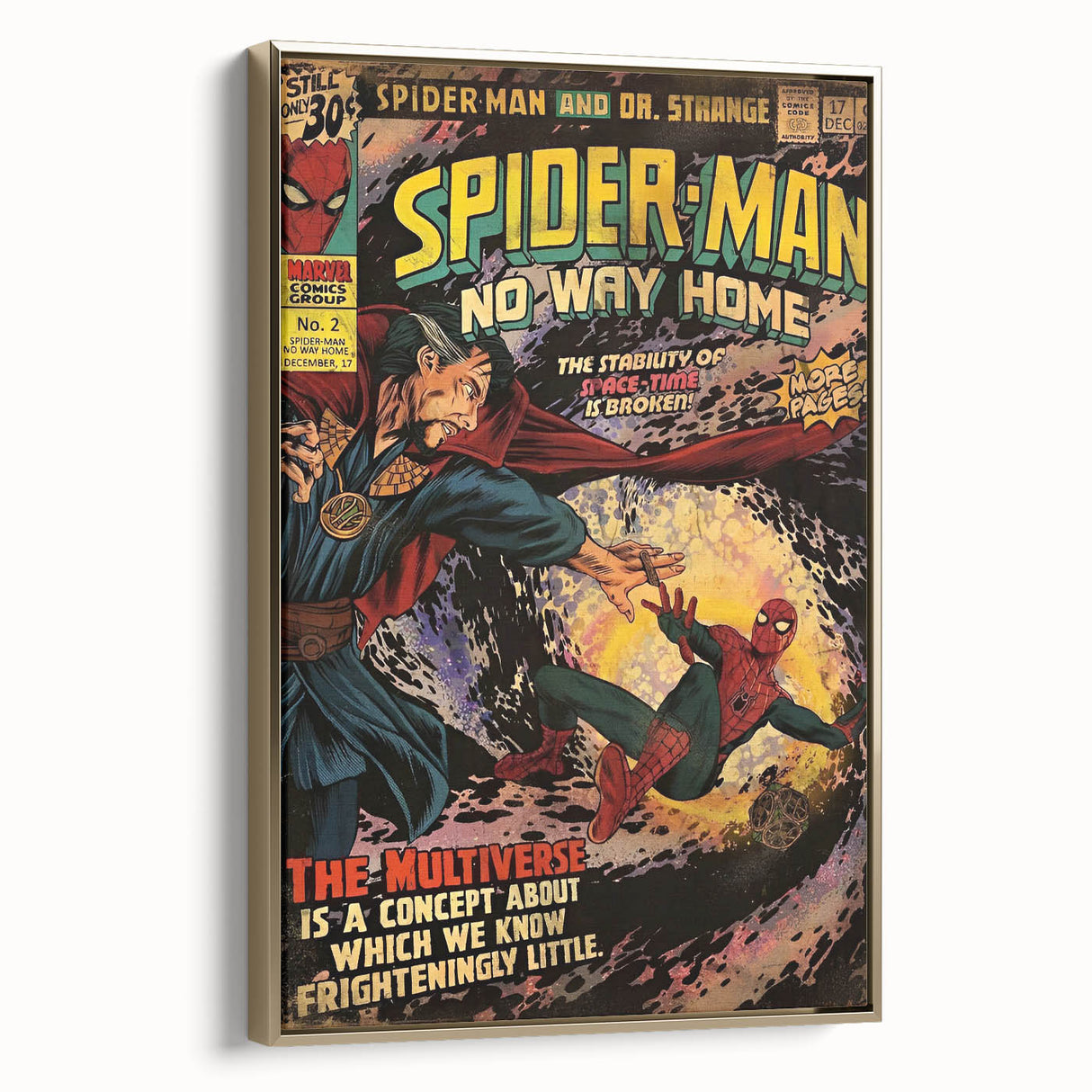 Collectible Comic Canvas Art – Spider-Man Vintage Comics Poster