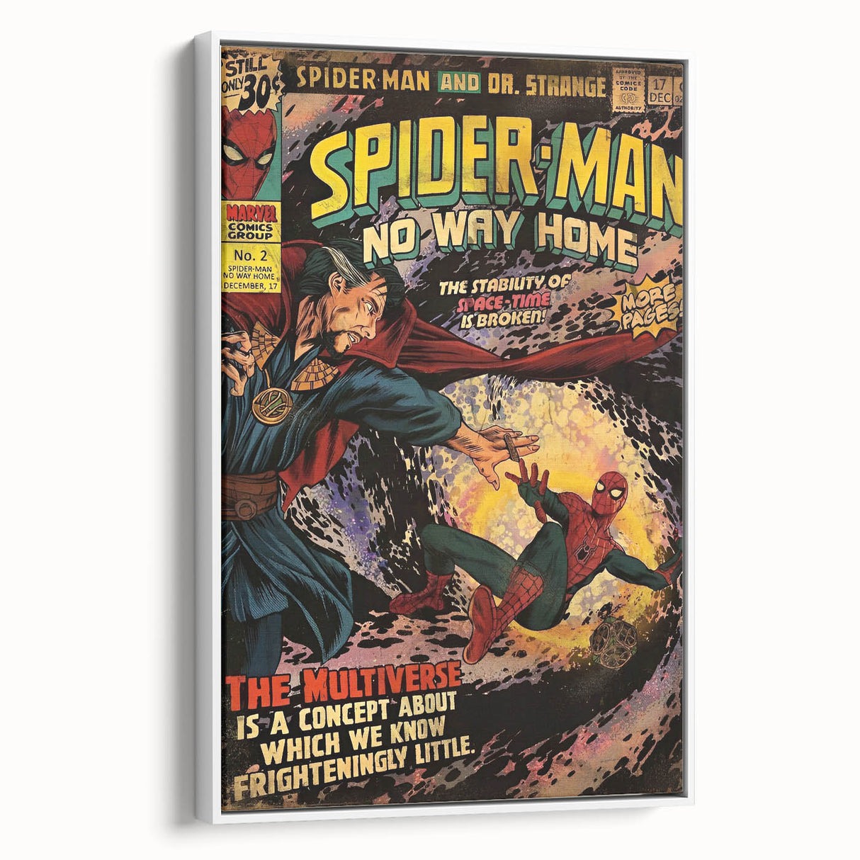 Collectible Comic Canvas Art – Spider-Man Vintage Comics Poster