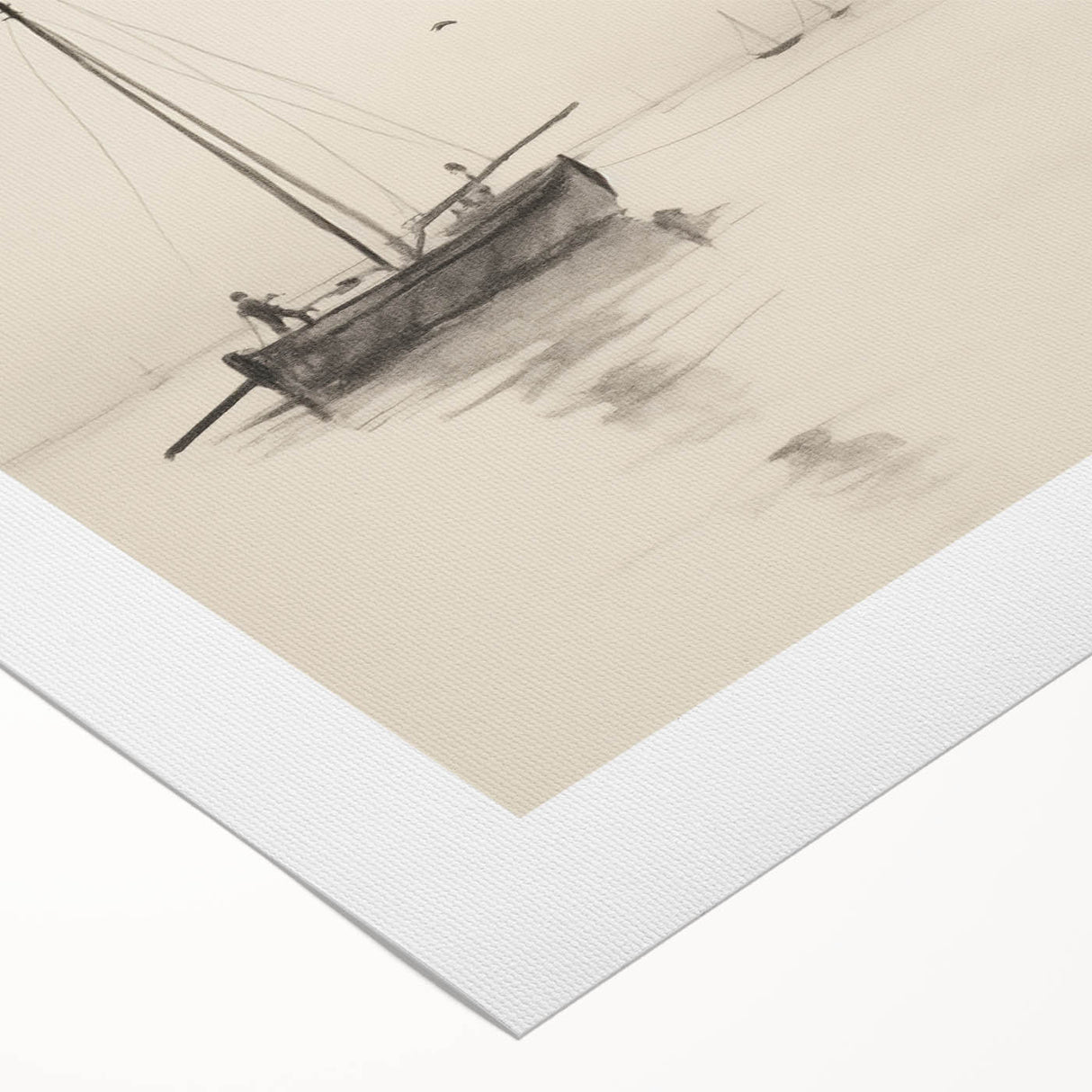 Serene Vintage Landscape Art – Classic Nautical Scene Wall Print