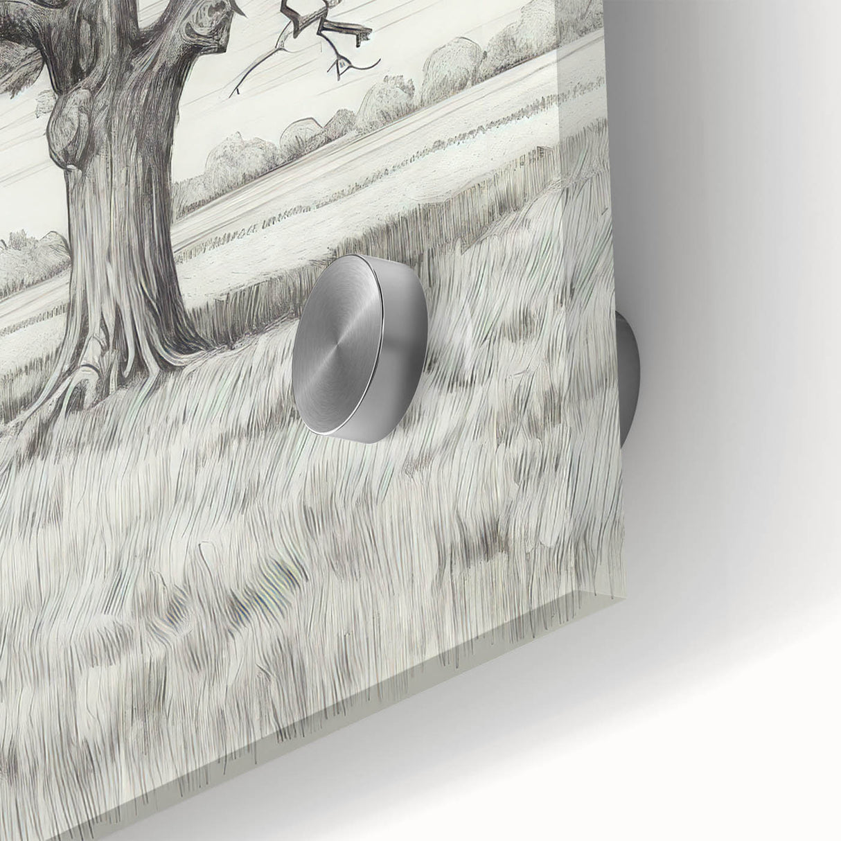 Vintage Oak Tree Sketch Art – Classic Monochrome Nature Print