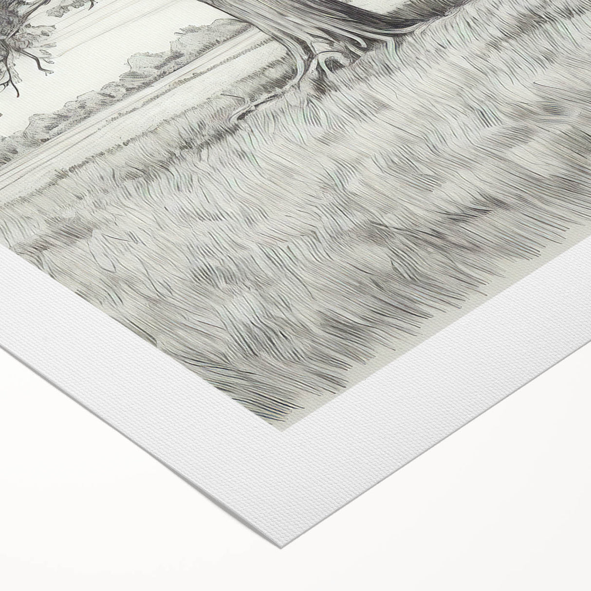 Vintage Oak Tree Sketch Art – Classic Monochrome Nature Print