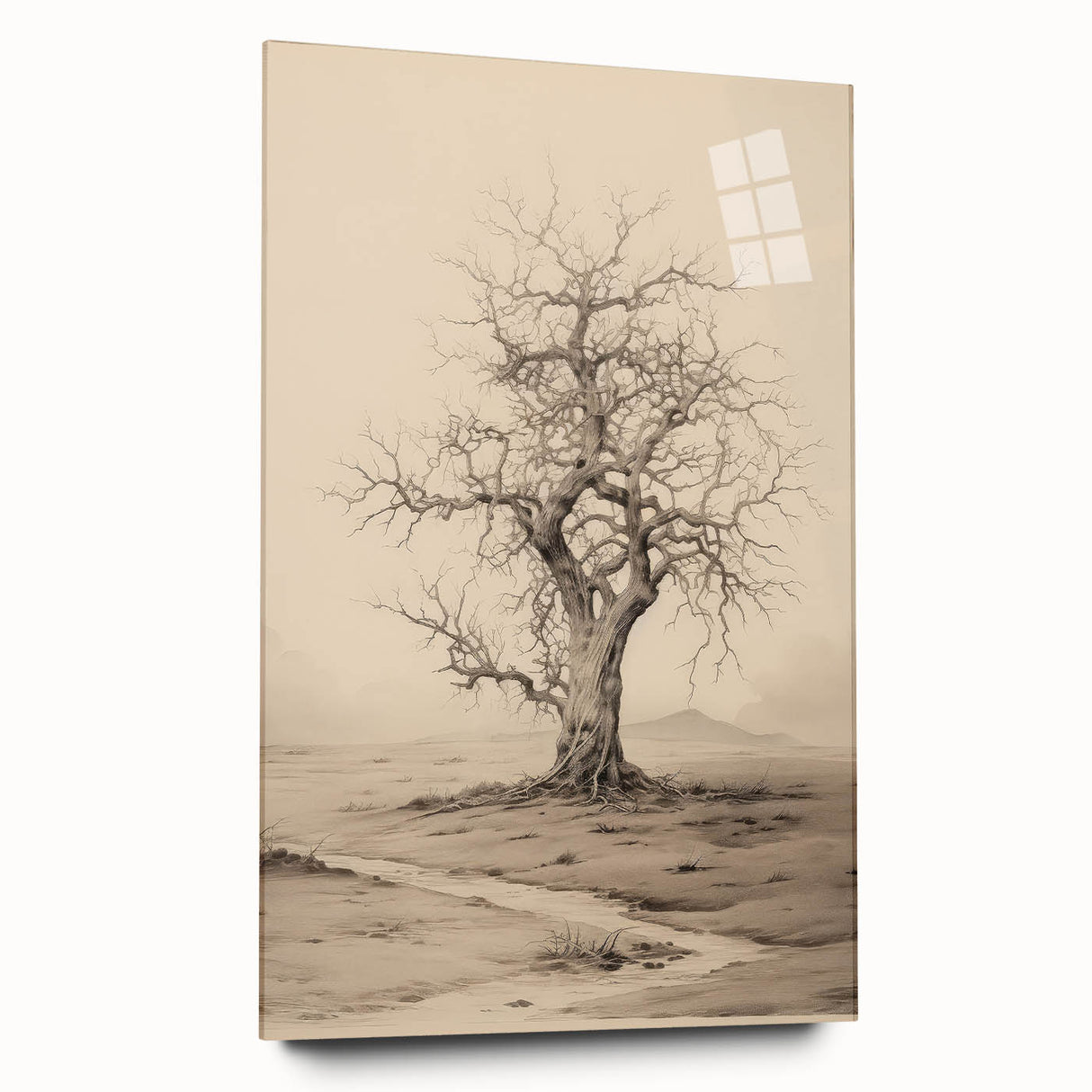 Vintage Tree Sketch Art – Classic Monochrome Nature Wall Print