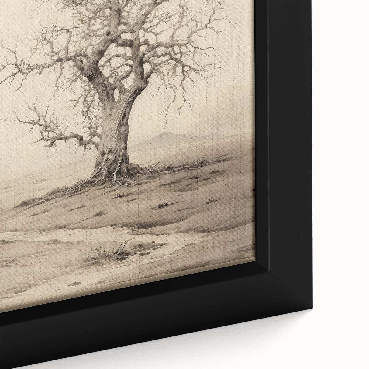 Vintage Tree Sketch Art – Classic Monochrome Nature Wall Print