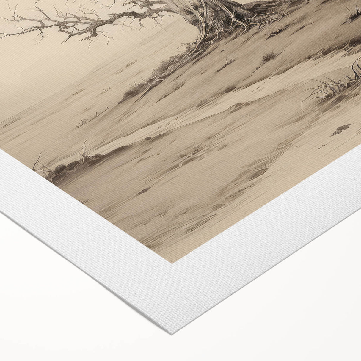 Vintage Tree Sketch Art – Classic Monochrome Nature Wall Print