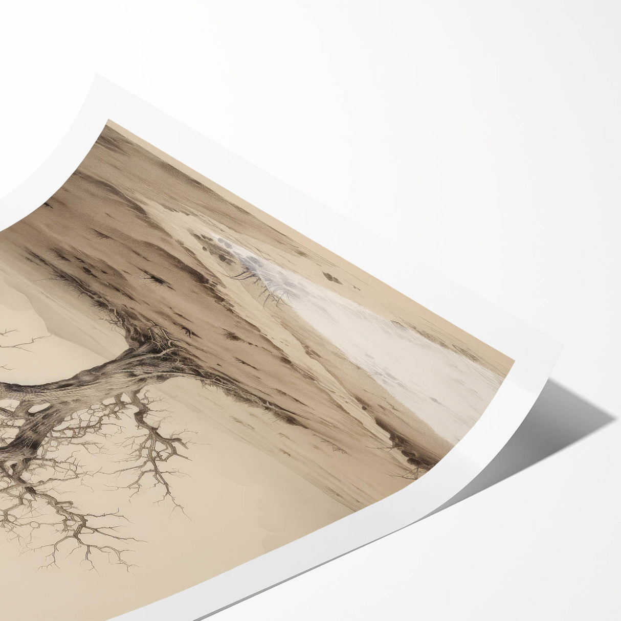 Vintage Tree Sketch Art – Classic Monochrome Nature Wall Print