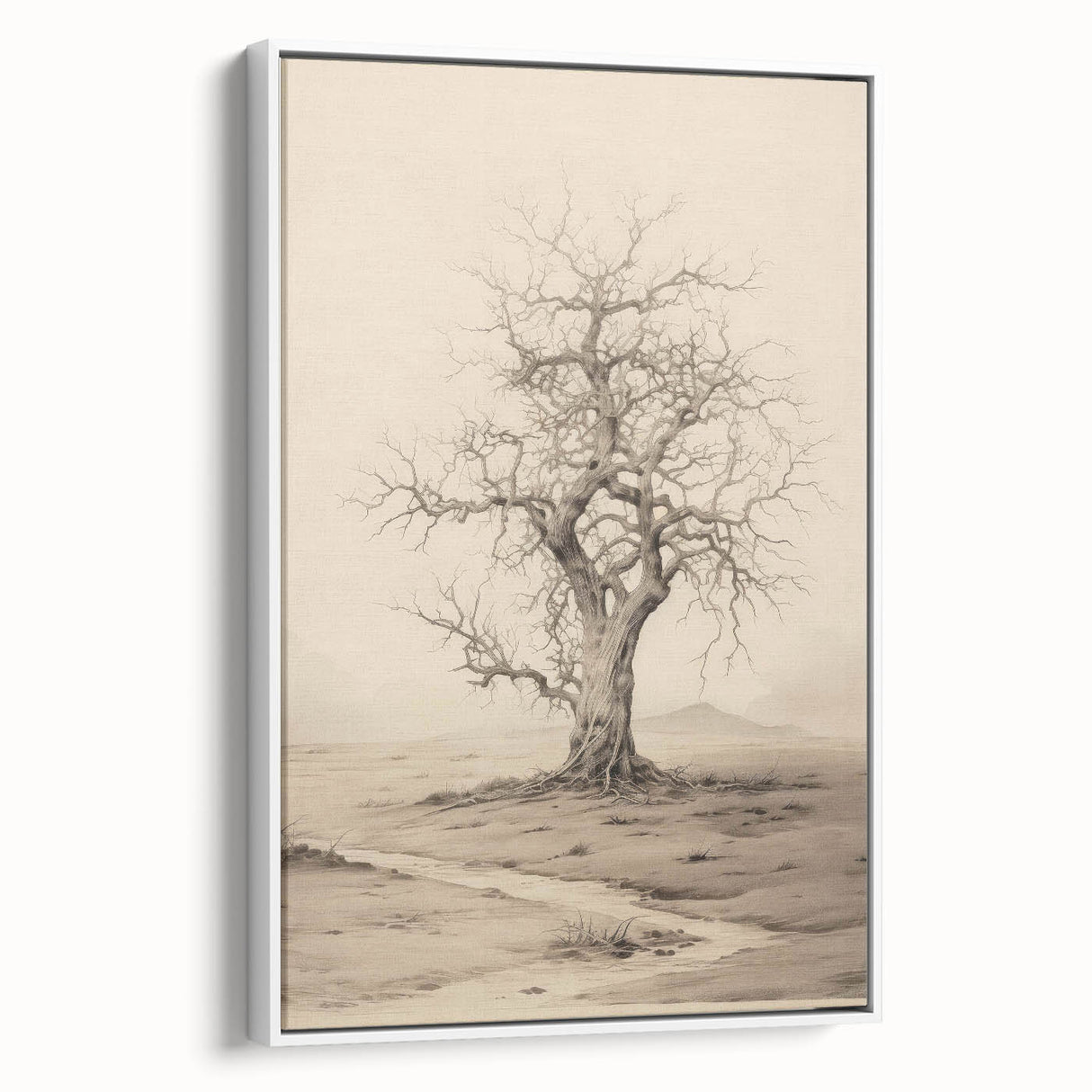 Vintage Tree Sketch Art – Classic Monochrome Nature Wall Print