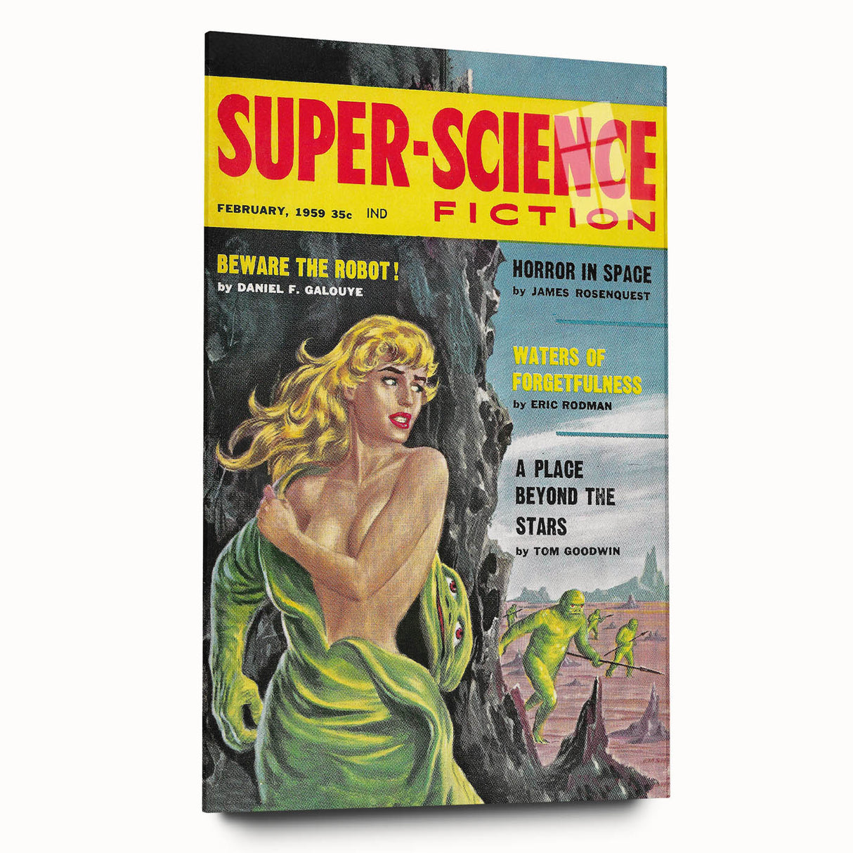 Vintage Magazine Cover Art - Super-Science Fiction Beware the Robot