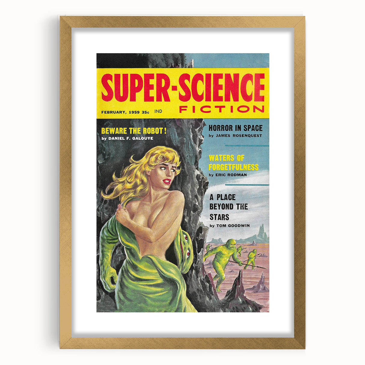 Vintage Magazine Cover Art - Super-Science Fiction Beware the Robot