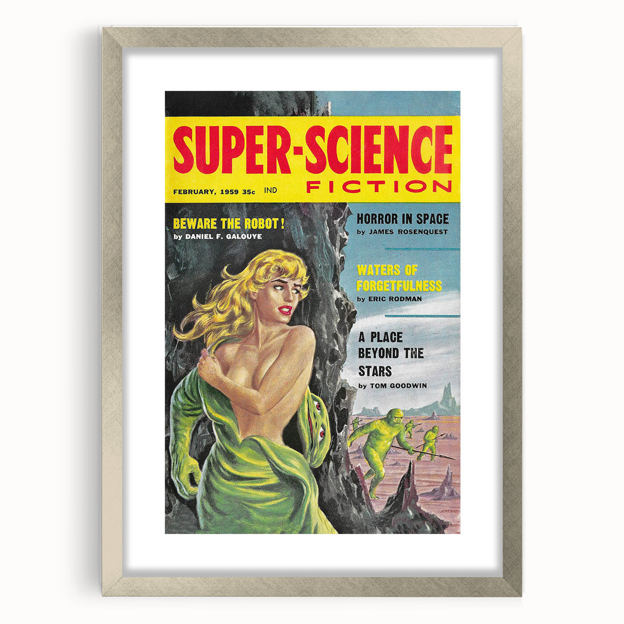 Vintage Magazine Cover Art - Super-Science Fiction Beware the Robot