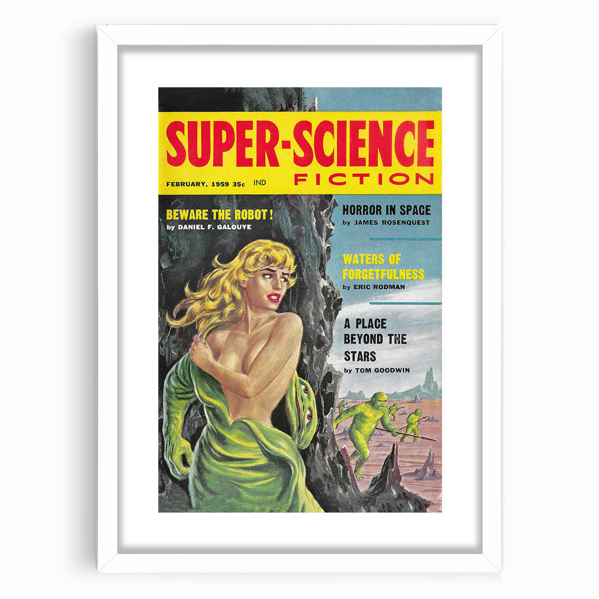 Vintage Magazine Cover Art - Super-Science Fiction Beware the Robot