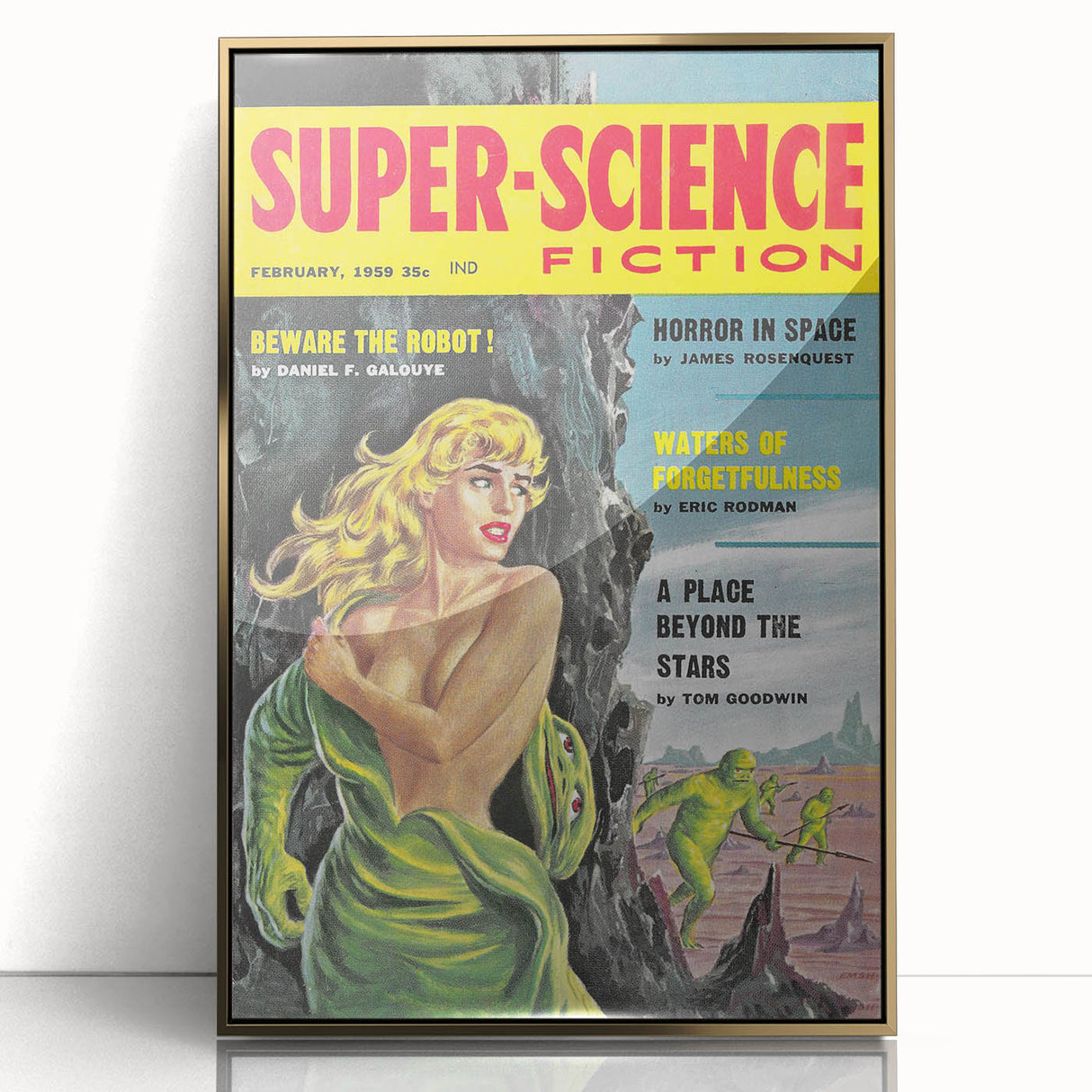 Vintage Magazine Cover Art - Super-Science Fiction Beware the Robot