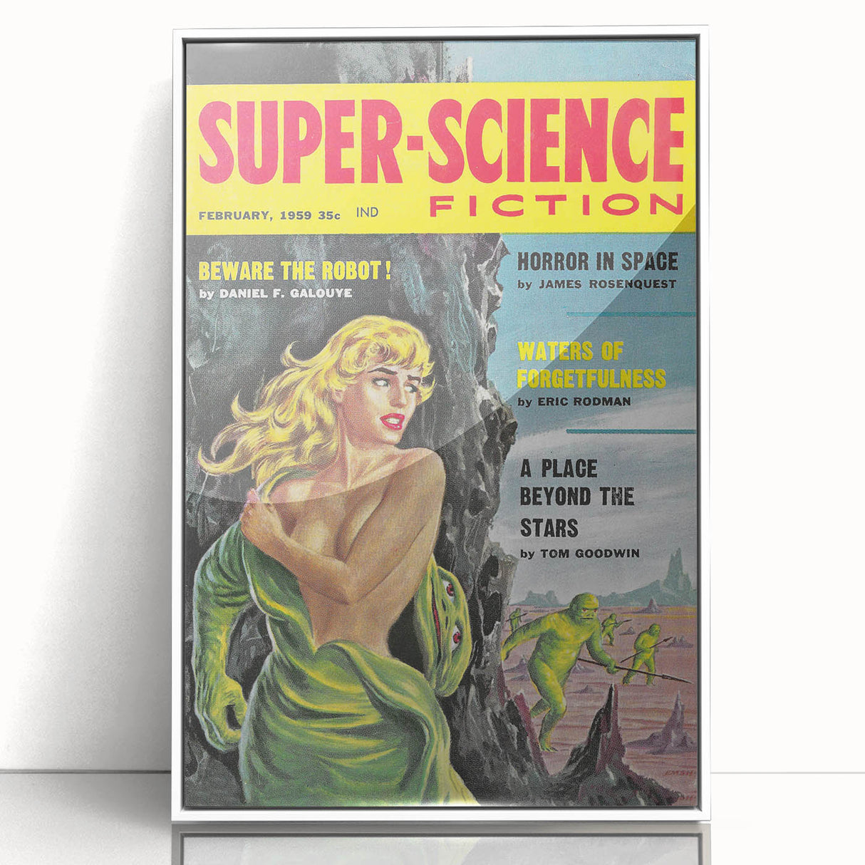 Vintage Magazine Cover Art - Super-Science Fiction Beware the Robot