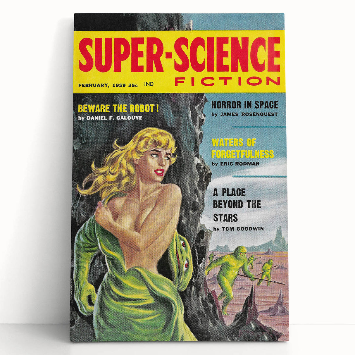 Vintage Magazine Cover Art - Super-Science Fiction Beware the Robot