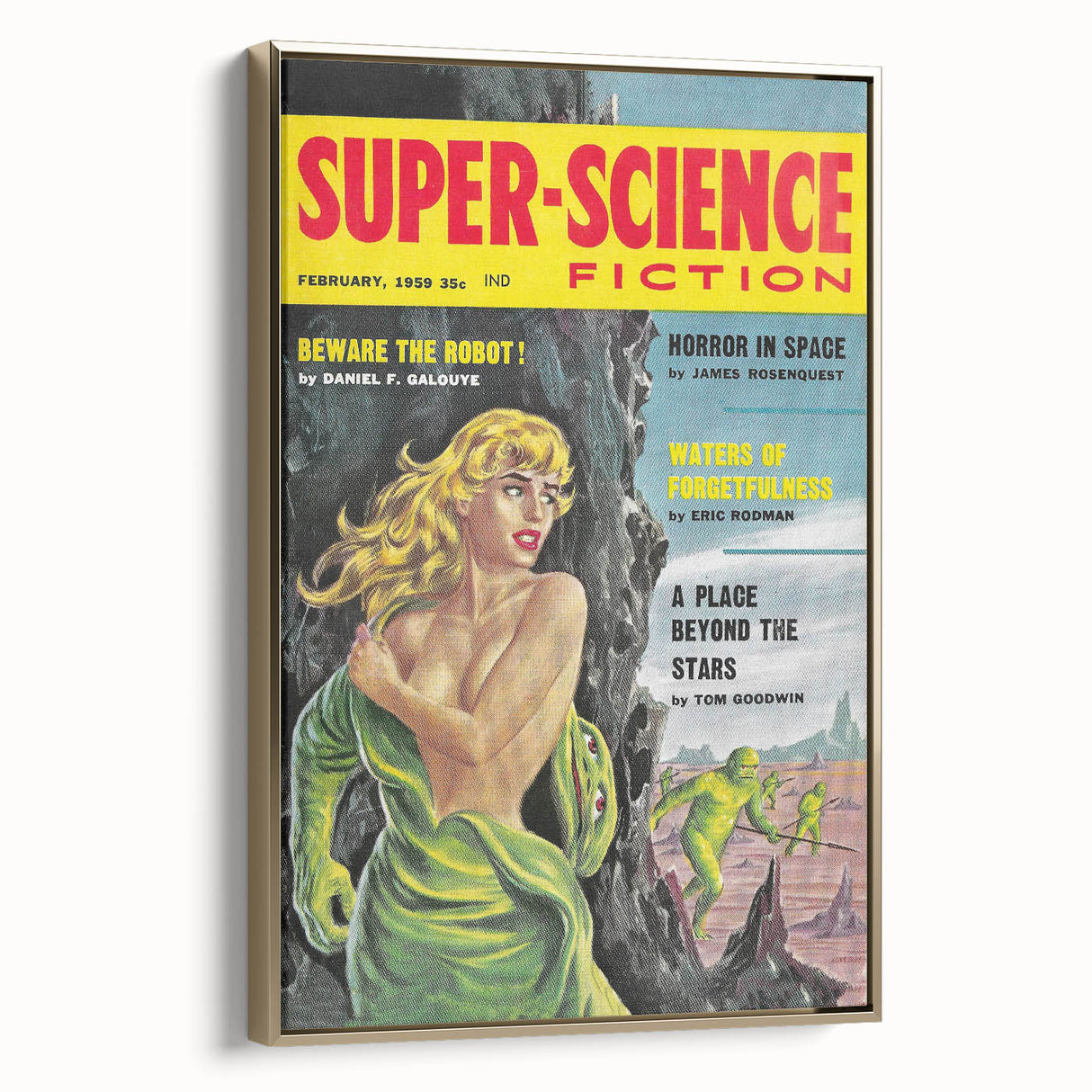 Vintage Magazine Cover Art - Super-Science Fiction Beware the Robot