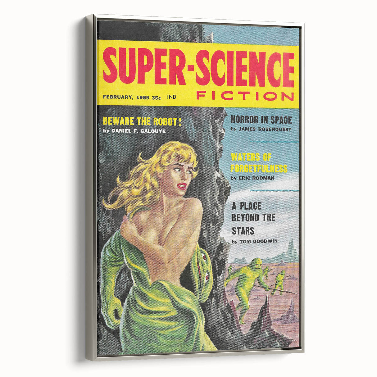 Vintage Magazine Cover Art - Super-Science Fiction Beware the Robot