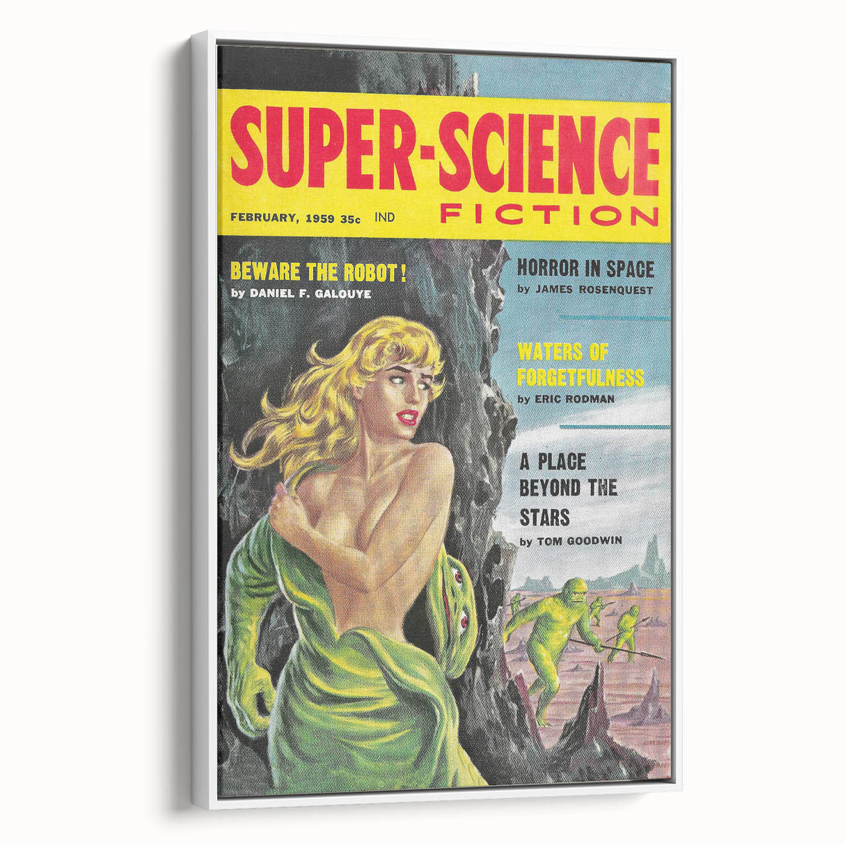 Vintage Magazine Cover Art - Super-Science Fiction Beware the Robot