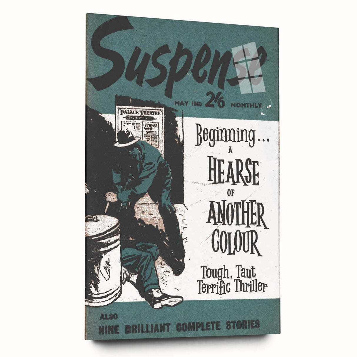 Vintage Magazine Cover Art - Suspense Hearse of Another Colour