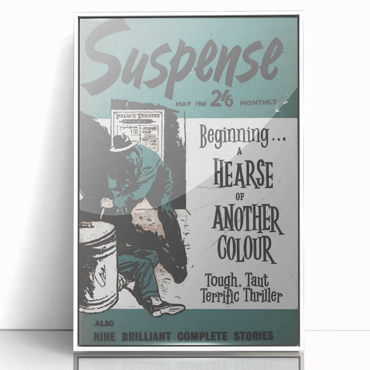 Vintage Magazine Cover Art - Suspense Hearse of Another Colour