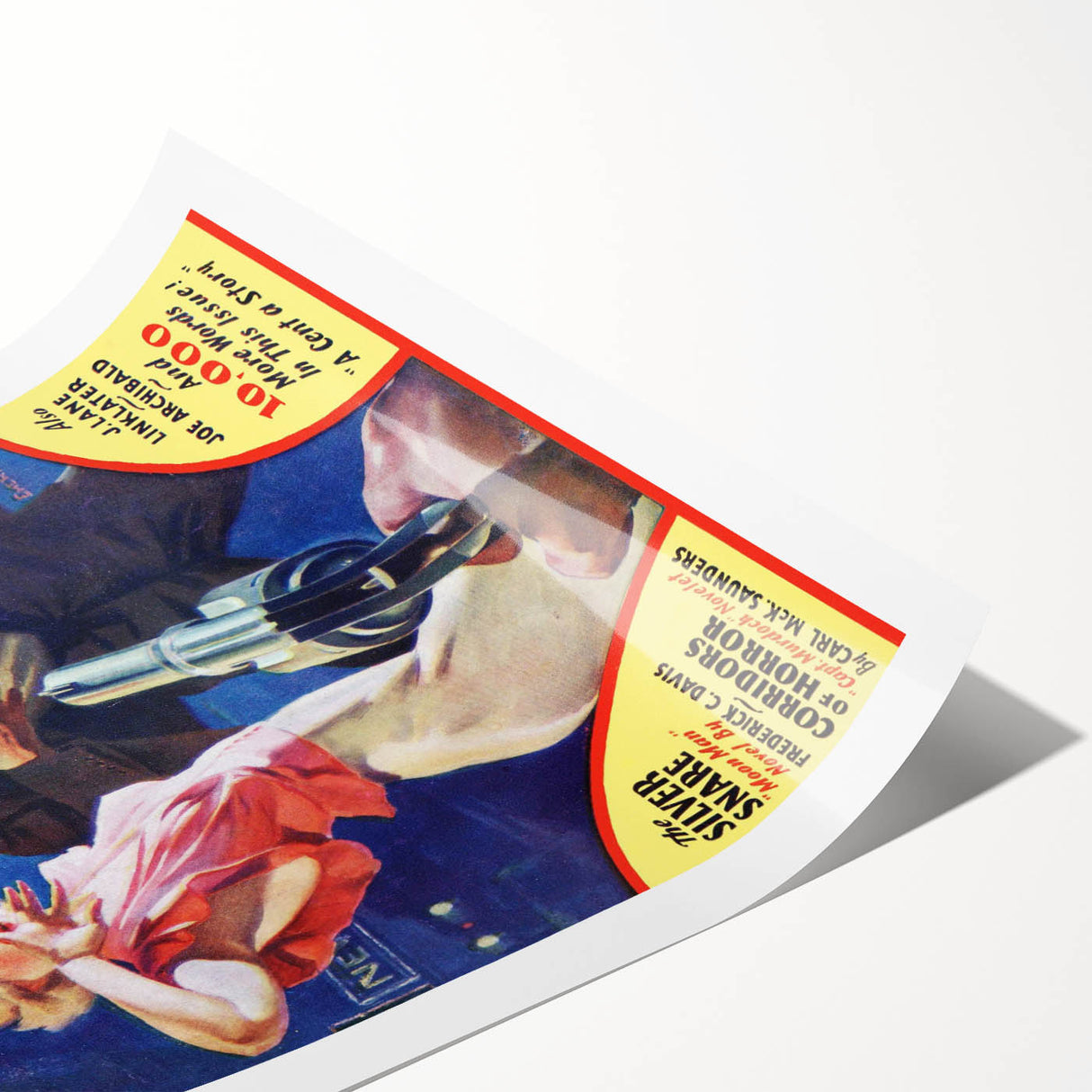 Vintage Magazine Cover Art - Ten Detective Aces The Silver Snare