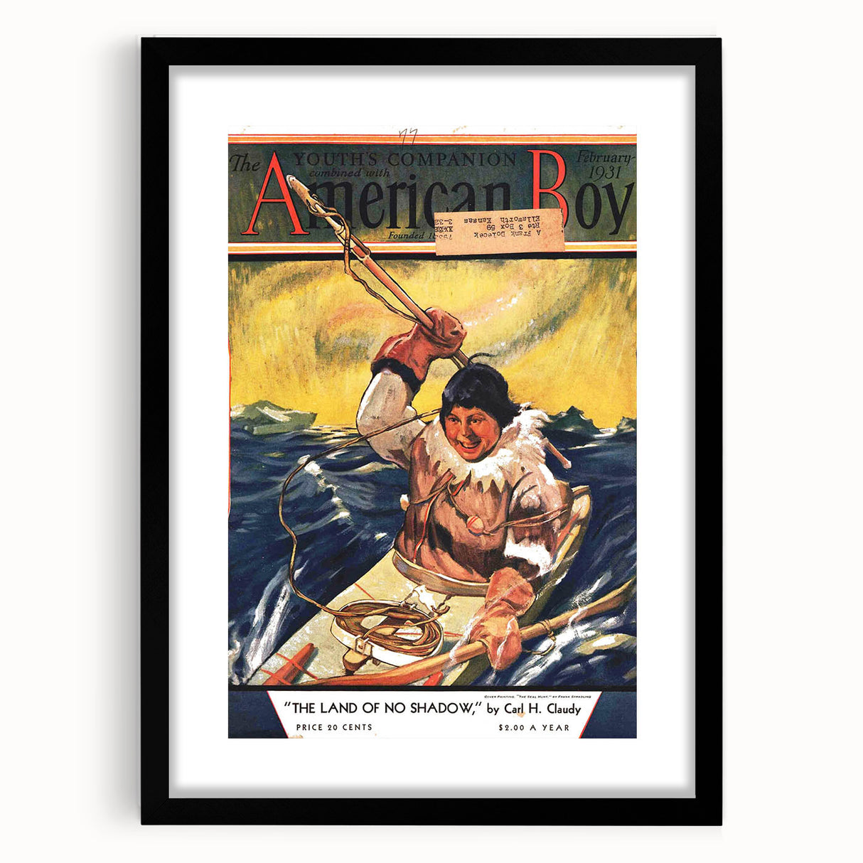 Vintage Magazine Cover Art - American Boy February 1931 Land of No Shadow