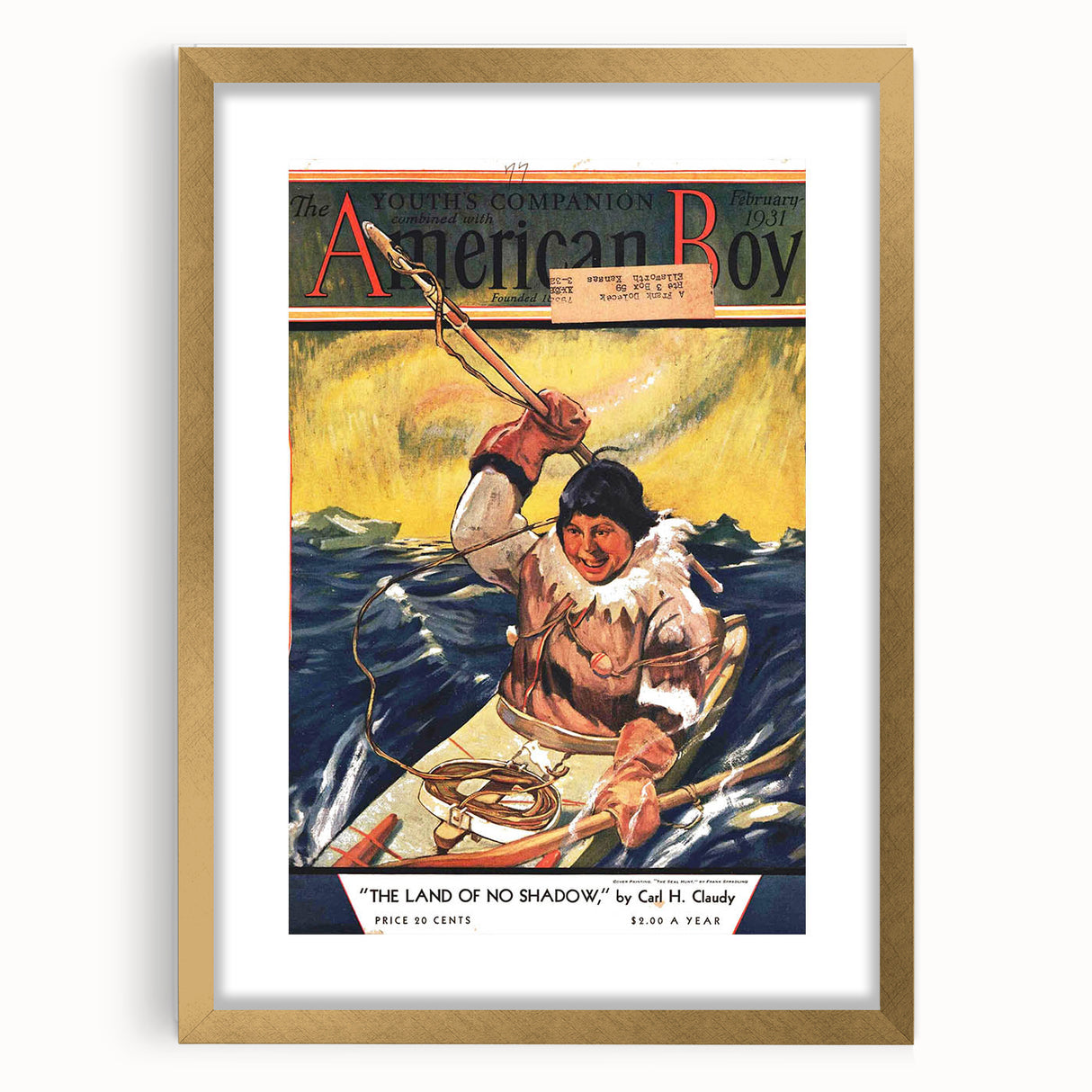 Vintage Magazine Cover Art - American Boy February 1931 Land of No Shadow