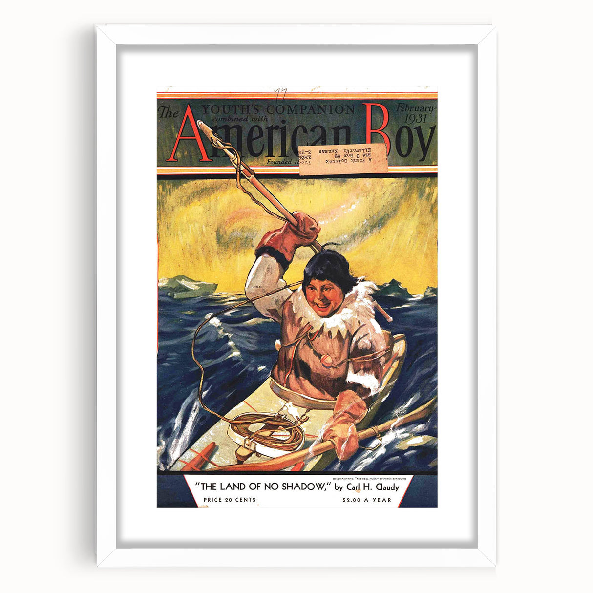 Vintage Magazine Cover Art - American Boy February 1931 Land of No Shadow