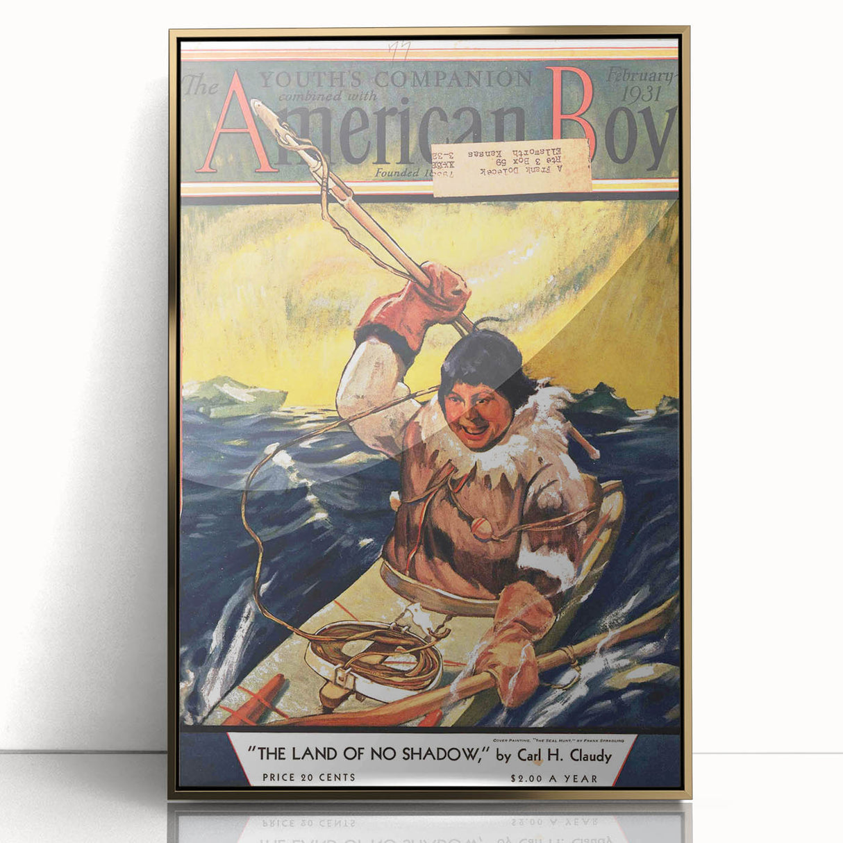 Vintage Magazine Cover Art - American Boy February 1931 Land of No Shadow