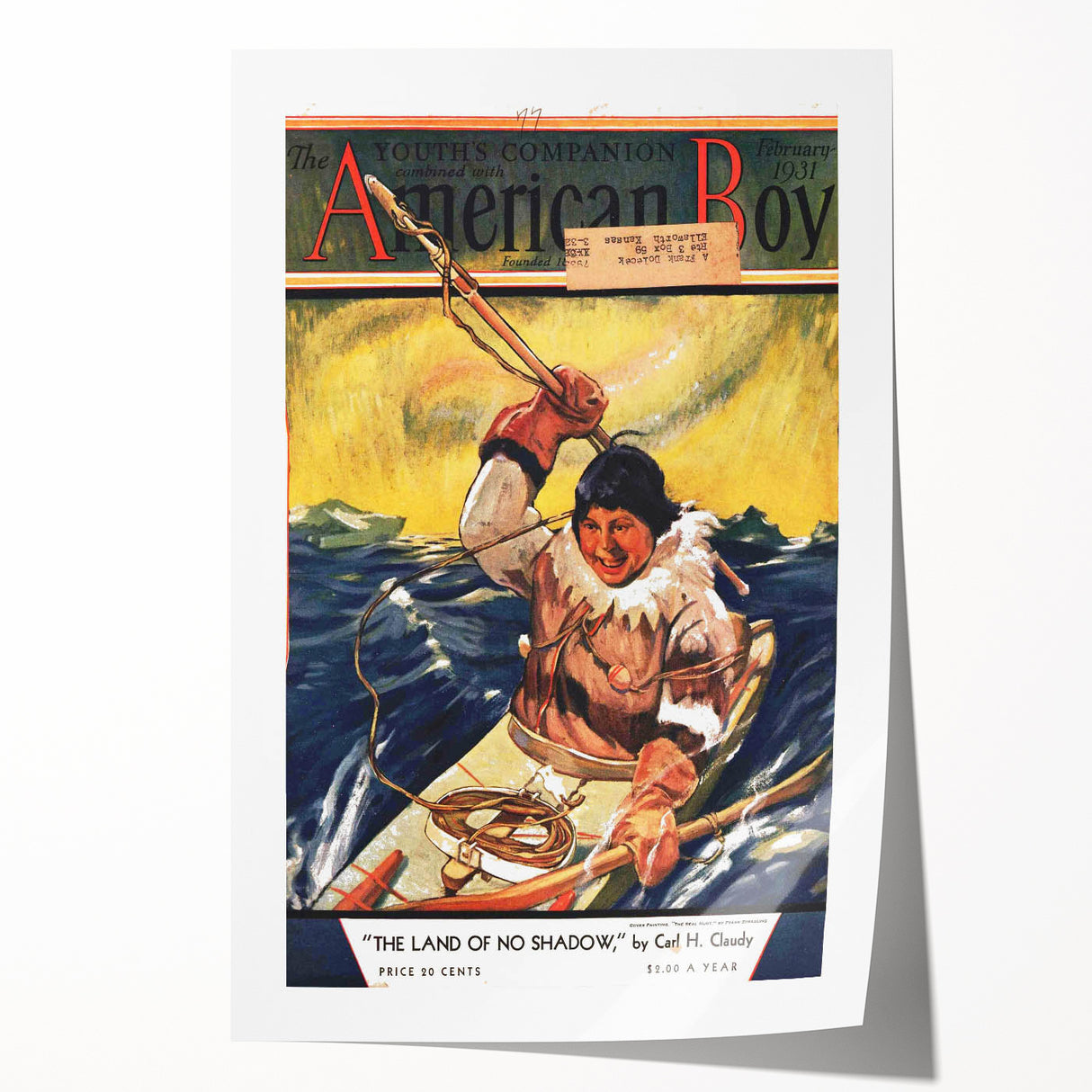 Vintage Magazine Cover Art - American Boy February 1931 Land of No Shadow