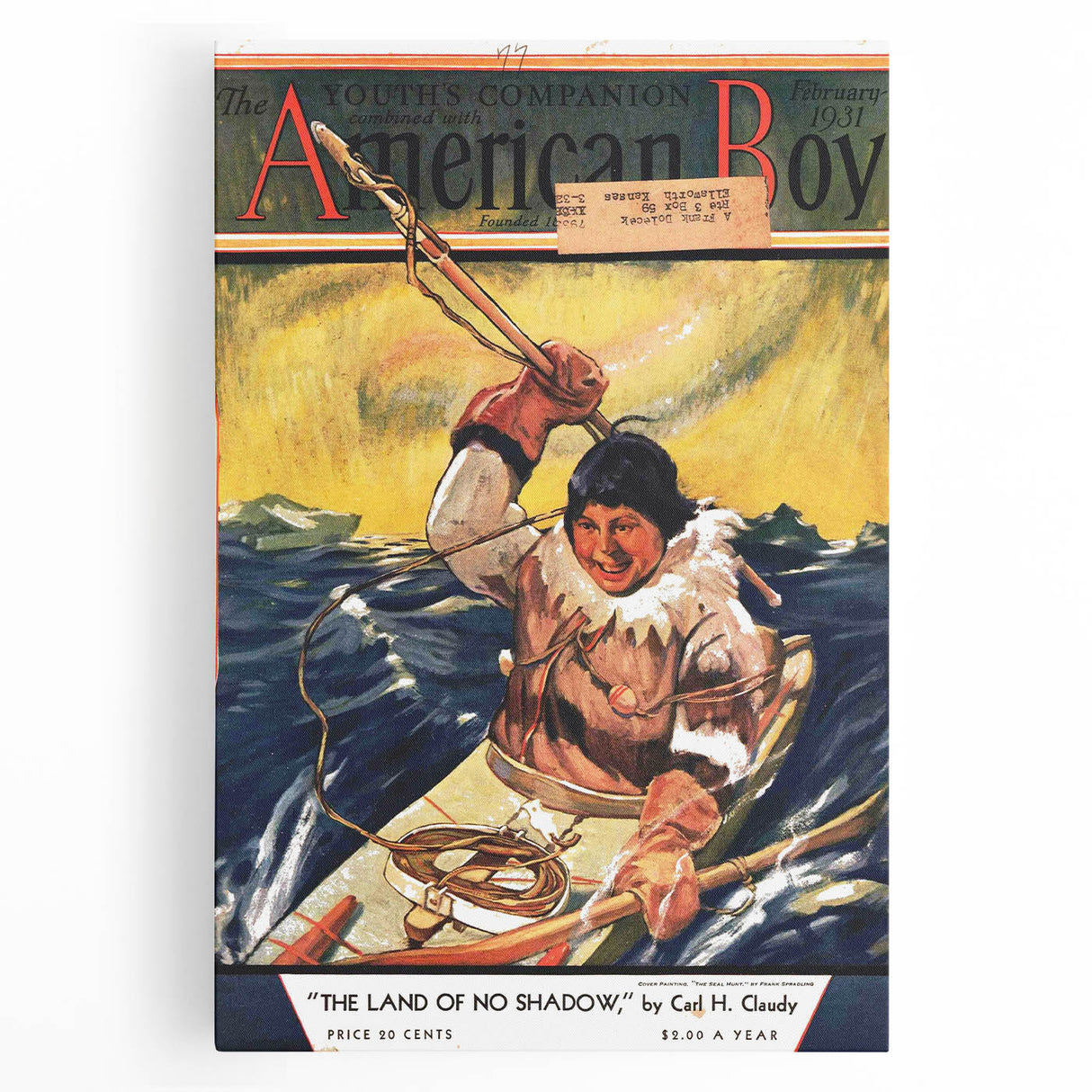Vintage Magazine Cover Art - American Boy February 1931 Land of No Shadow