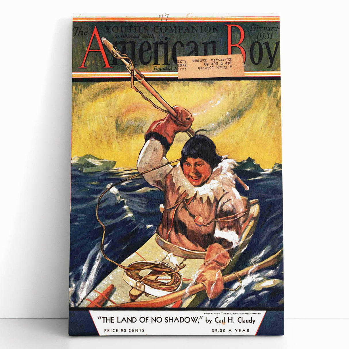 Vintage Magazine Cover Art - American Boy February 1931 Land of No Shadow