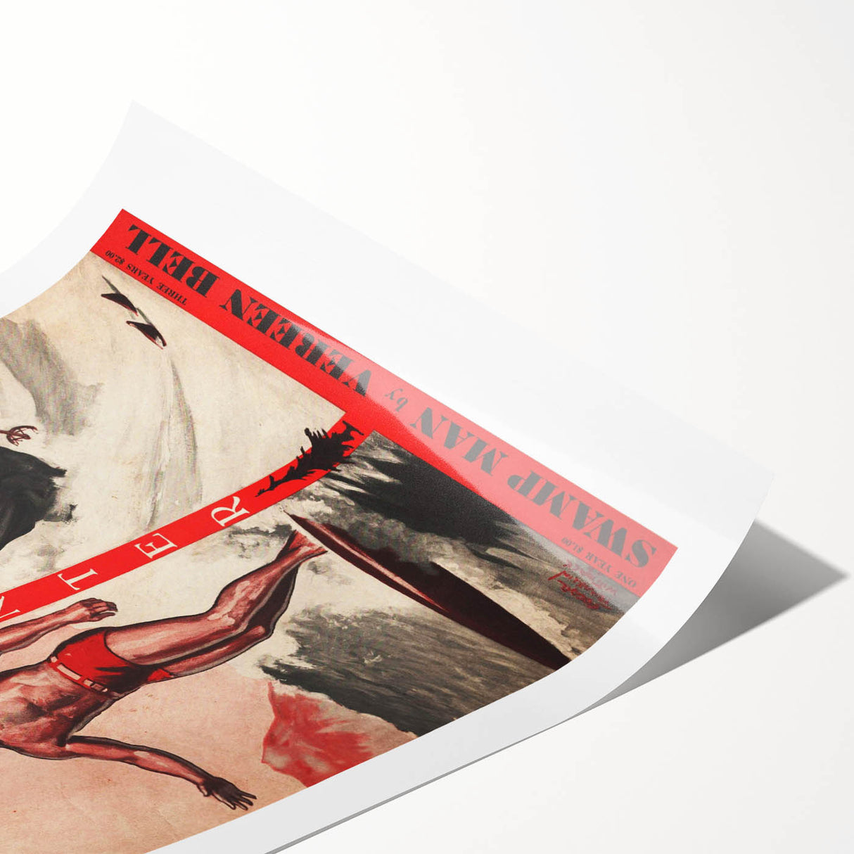 Vintage Magazine Cover Art - American Boy January 1937 Swamp Man