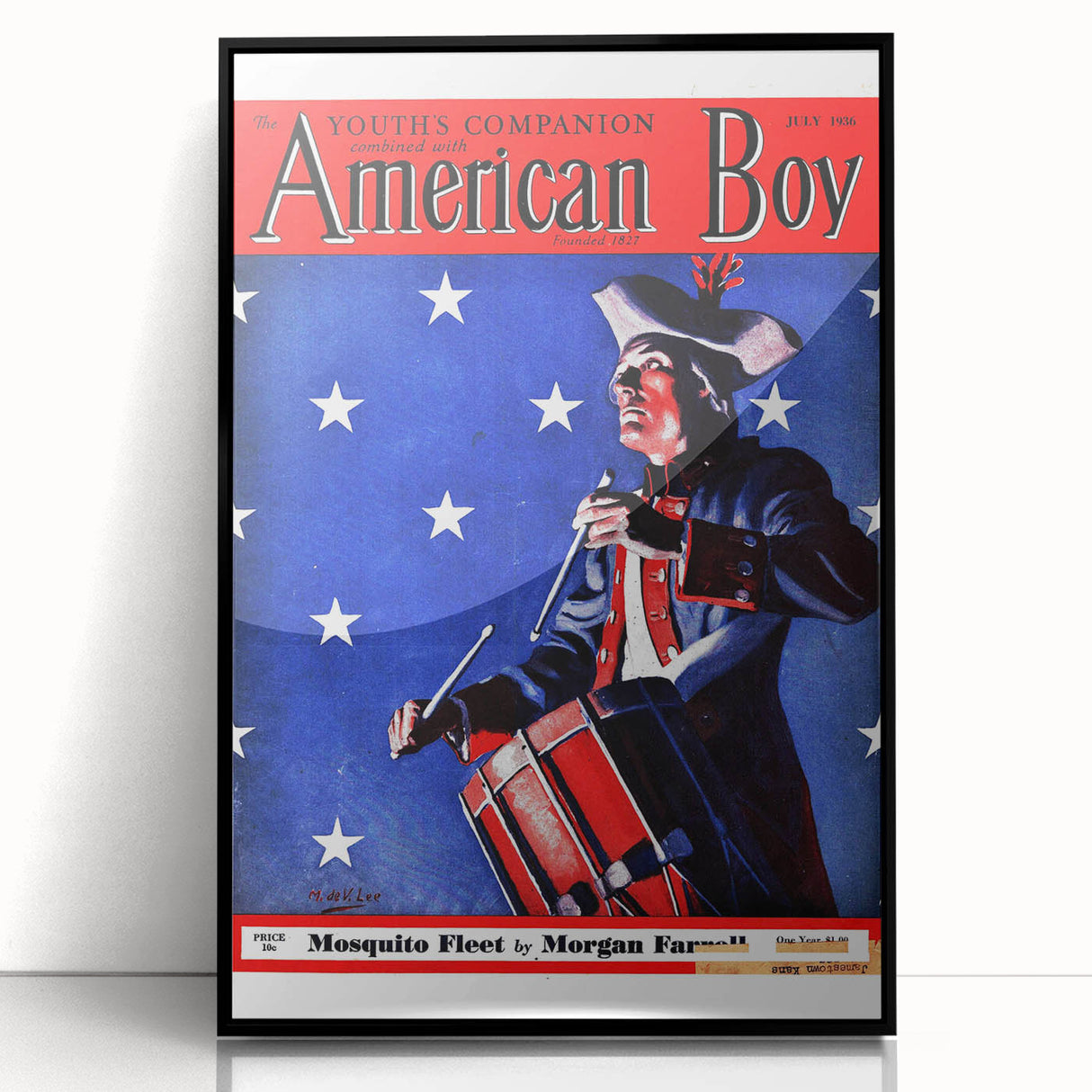 Vintage Magazine Cover Art - American Boy July 1936 Mosquito Fleet