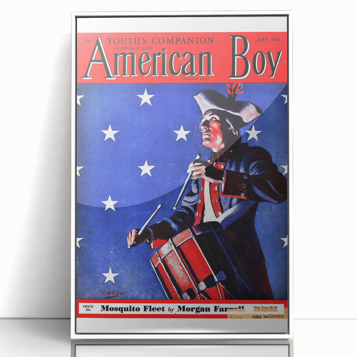 Vintage Magazine Cover Art - American Boy July 1936 Mosquito Fleet