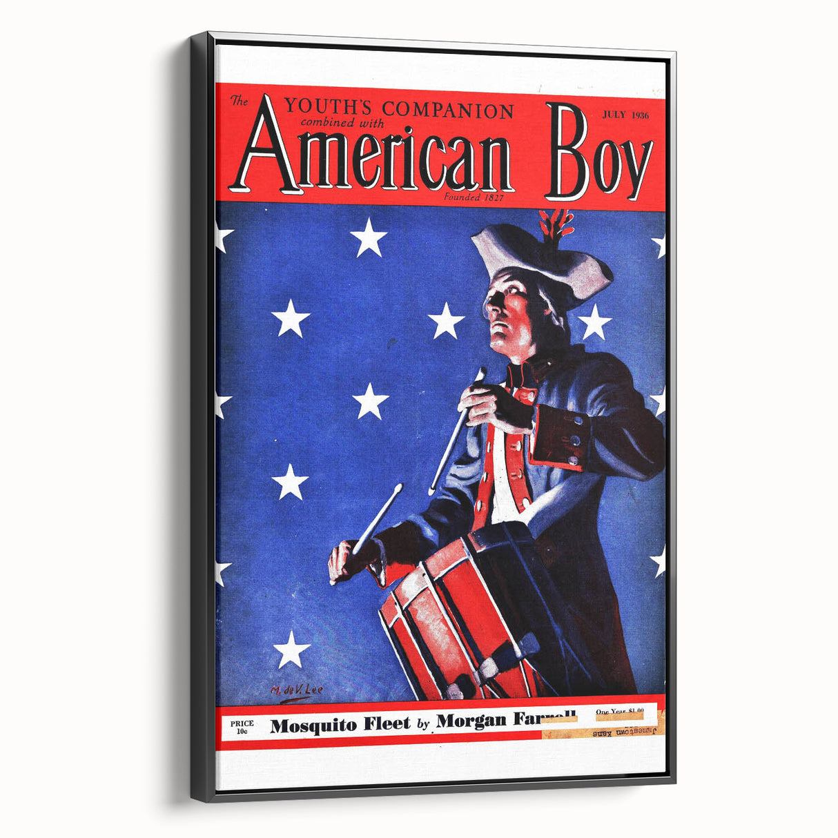 Vintage Magazine Cover Art - American Boy July 1936 Mosquito Fleet