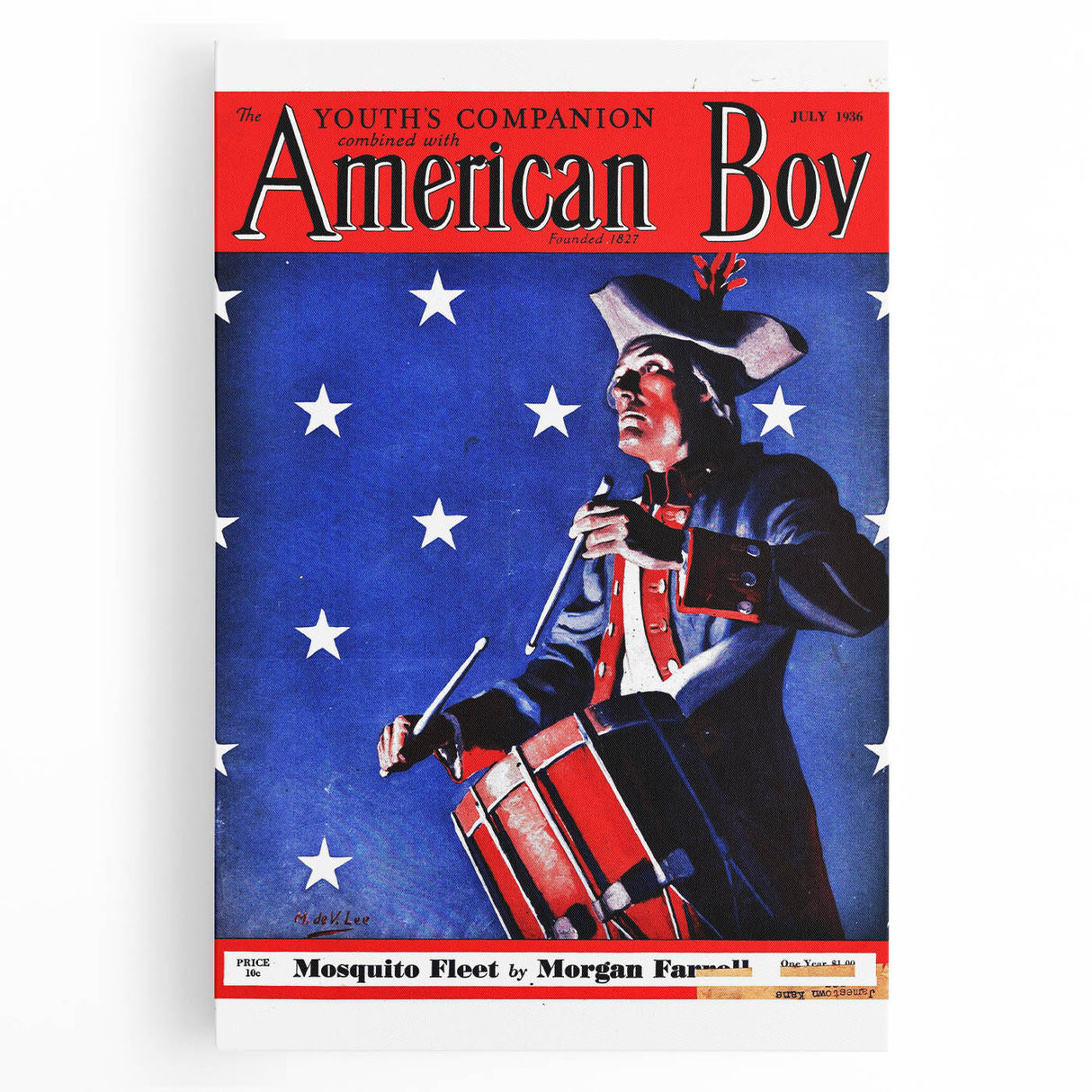 Vintage Magazine Cover Art - American Boy July 1936 Mosquito Fleet