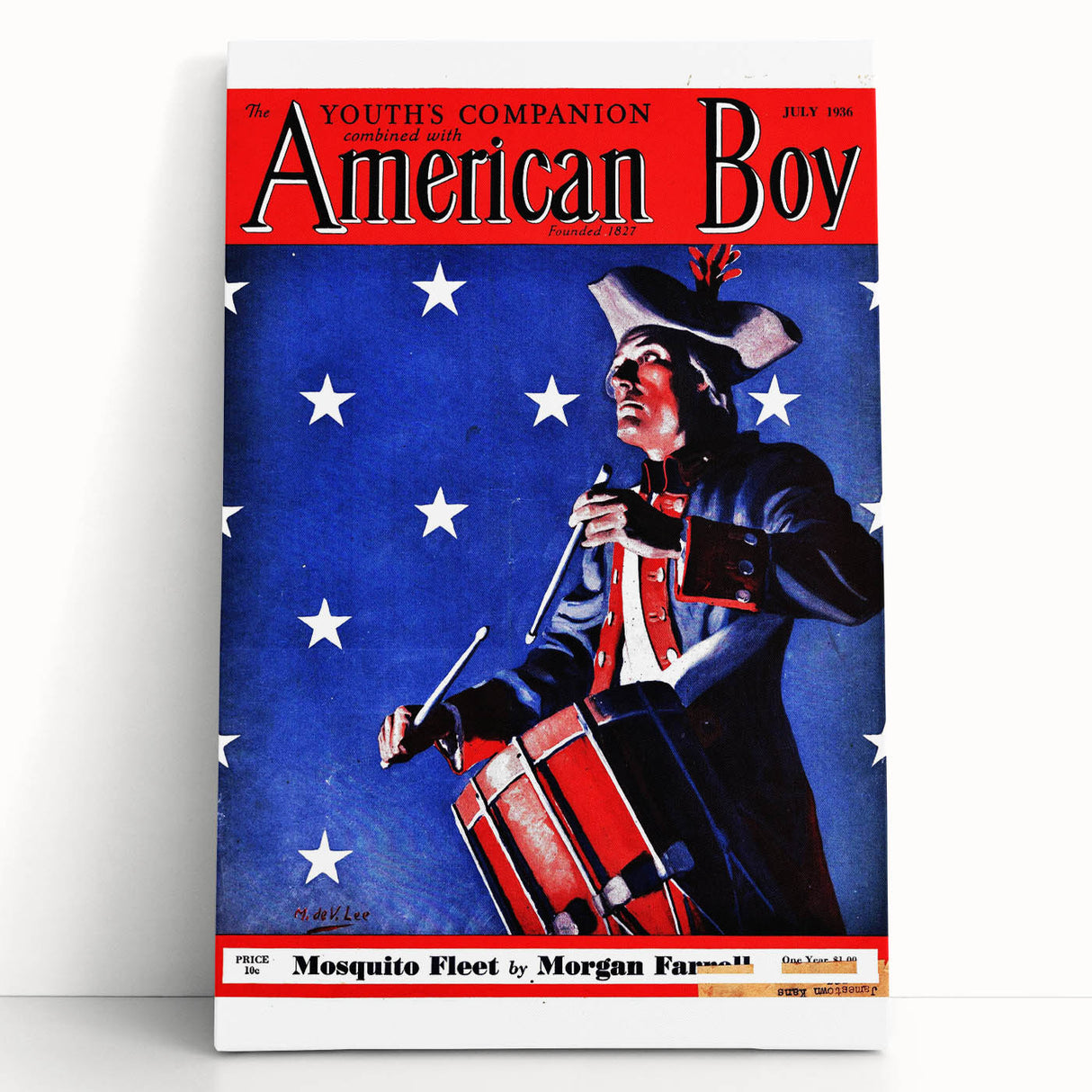 Vintage Magazine Cover Art - American Boy July 1936 Mosquito Fleet