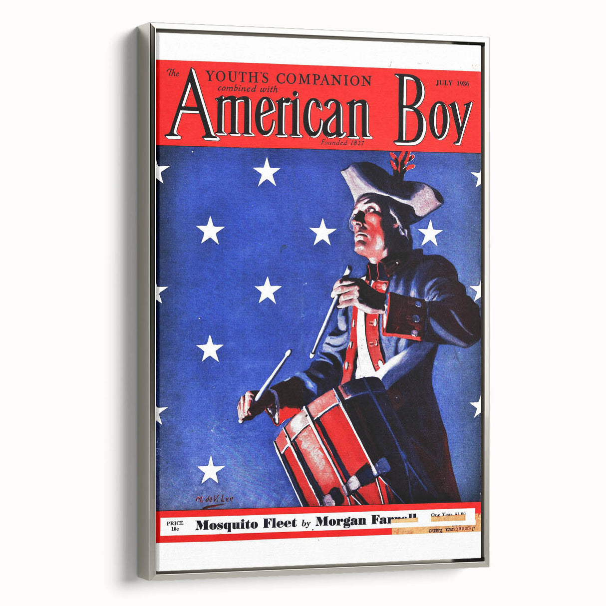 Vintage Magazine Cover Art - American Boy July 1936 Mosquito Fleet