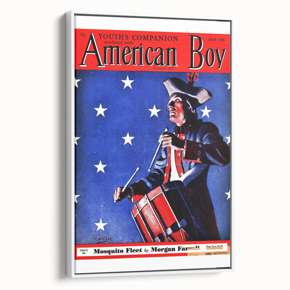 Vintage Magazine Cover Art - American Boy July 1936 Mosquito Fleet