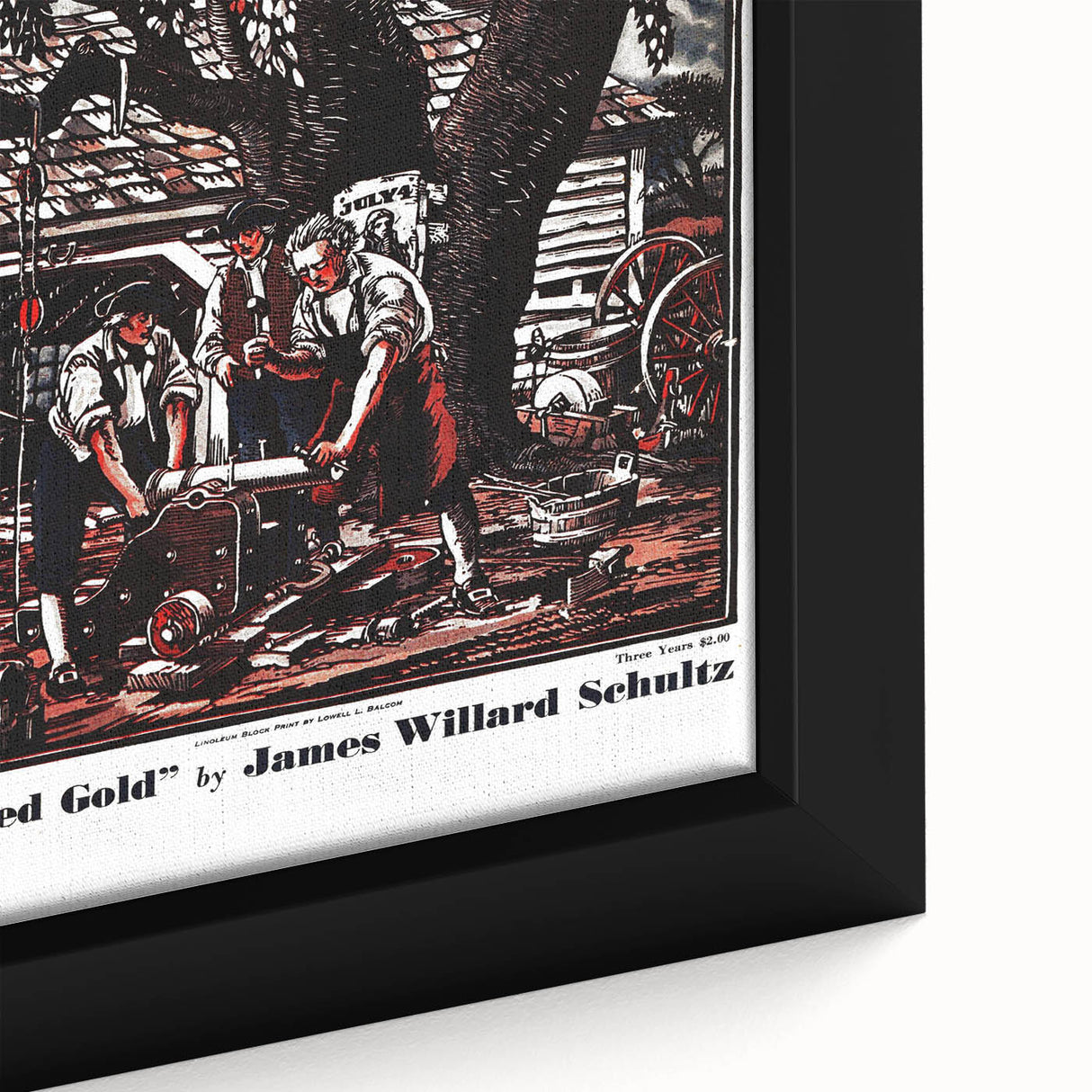 Vintage Magazine Cover Art - American Boy July 1937 Stained Gold