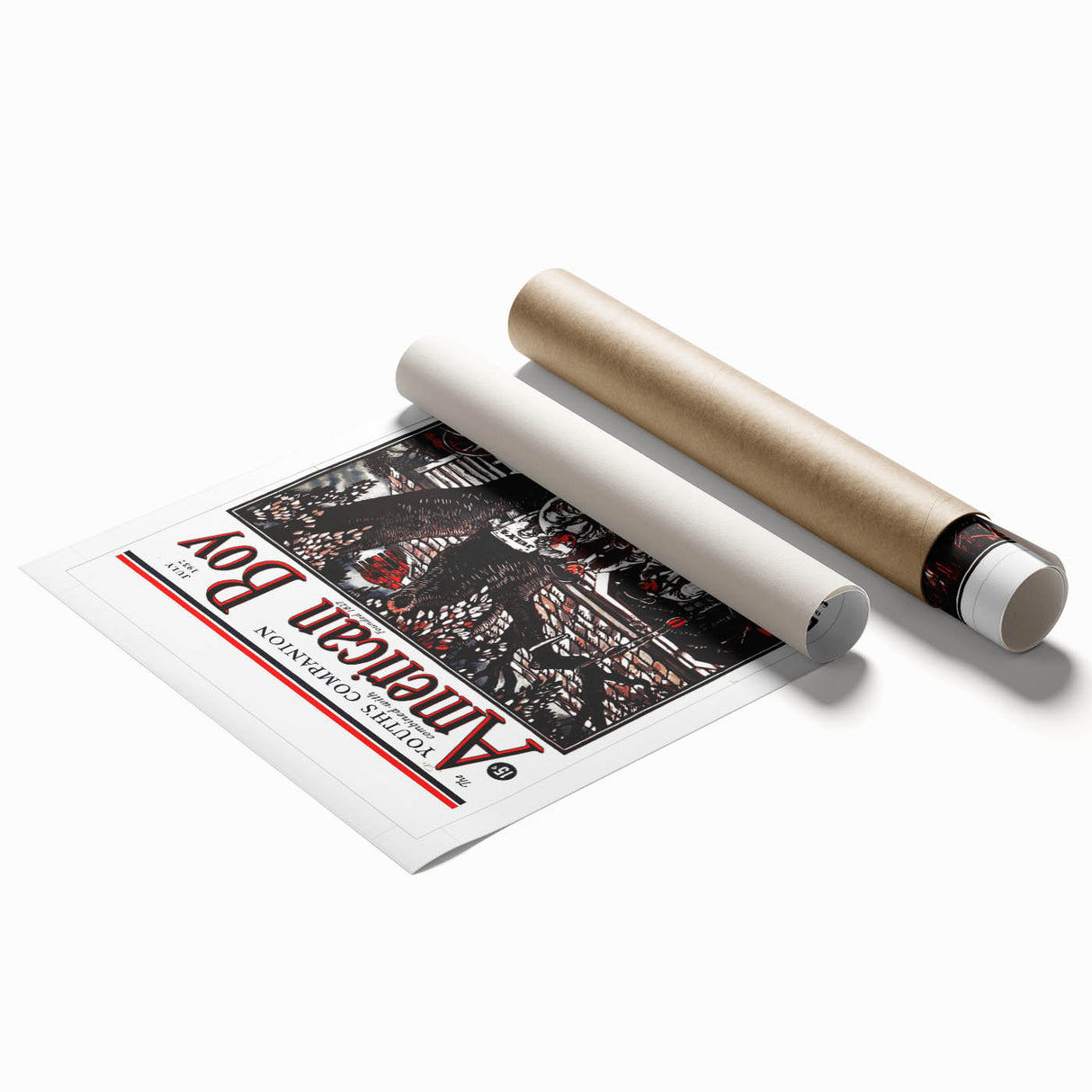 Vintage Magazine Cover Art - American Boy July 1937 Stained Gold