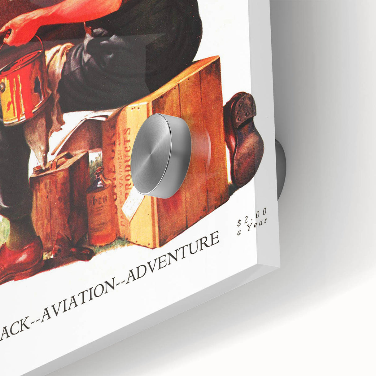 Vintage Magazine Cover Art - American Boy May 1930 Westbound Mail