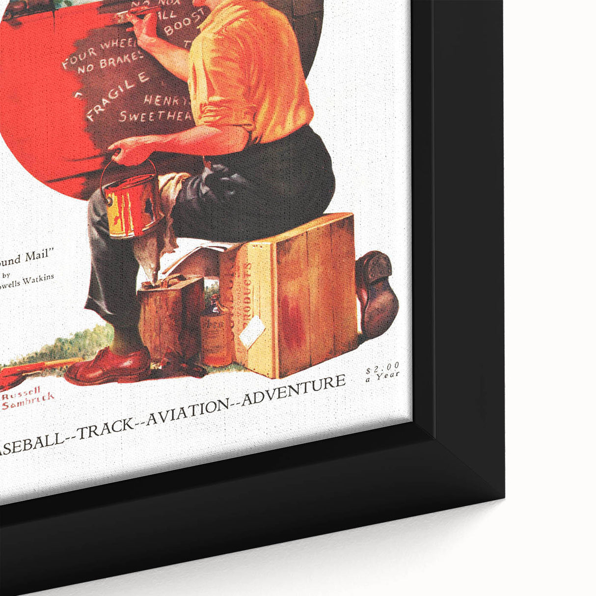 Vintage Magazine Cover Art - American Boy May 1930 Westbound Mail