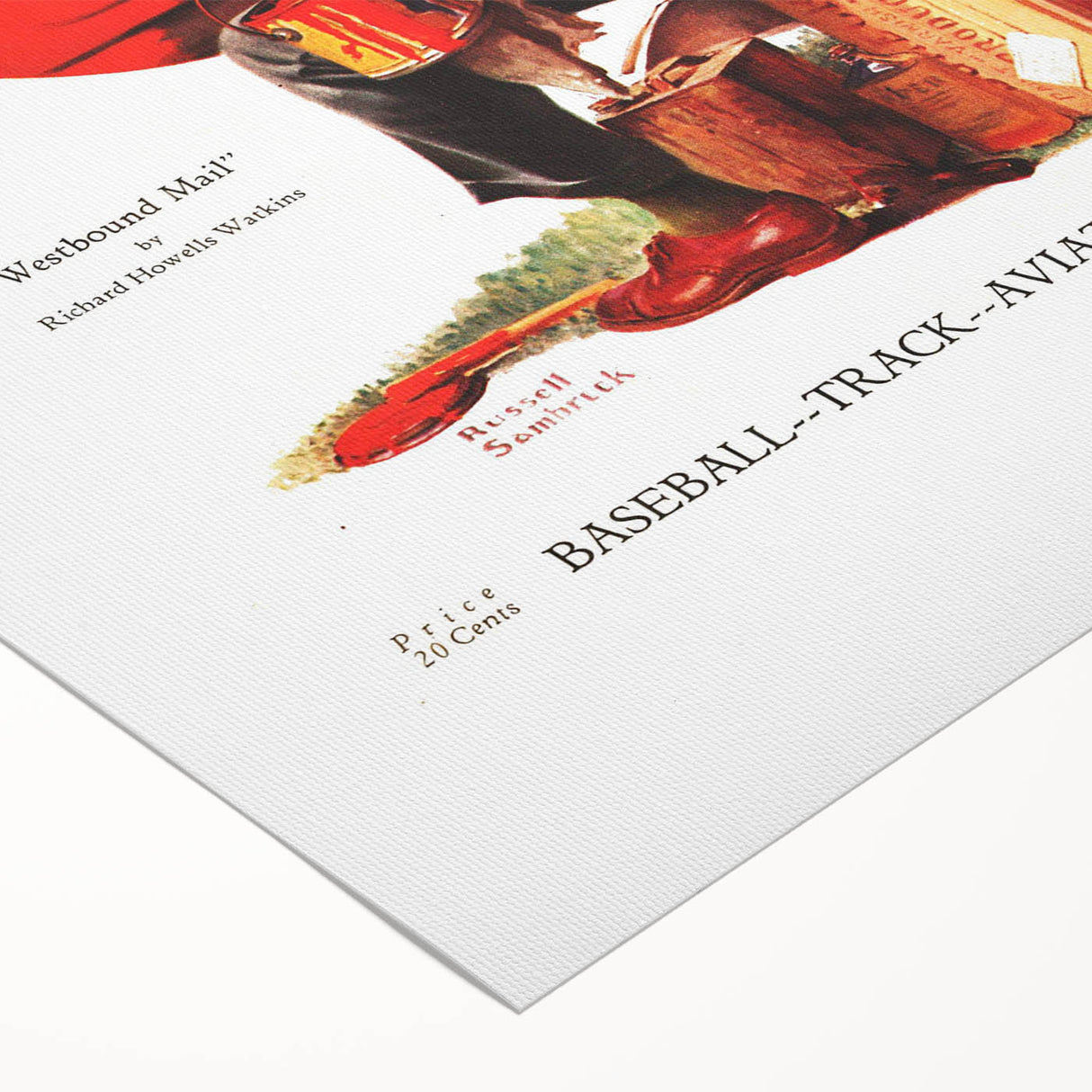 Vintage Magazine Cover Art - American Boy May 1930 Westbound Mail