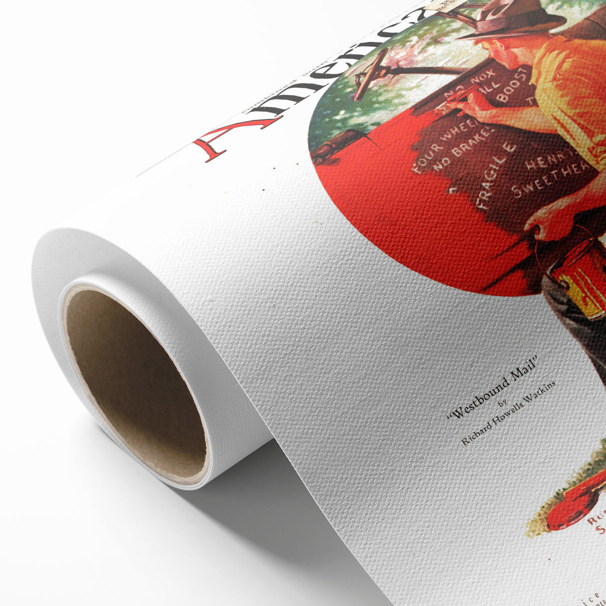 Vintage Magazine Cover Art - American Boy May 1930 Westbound Mail