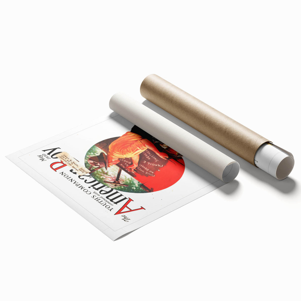 Vintage Magazine Cover Art - American Boy May 1930 Westbound Mail