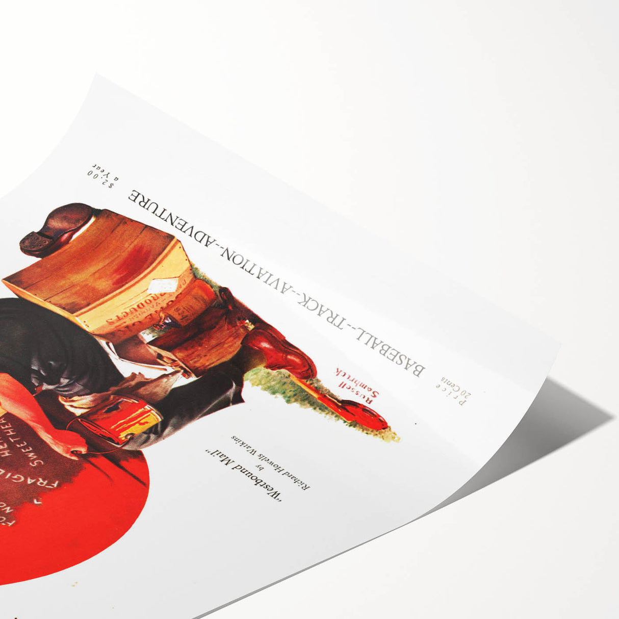 Vintage Magazine Cover Art - American Boy May 1930 Westbound Mail